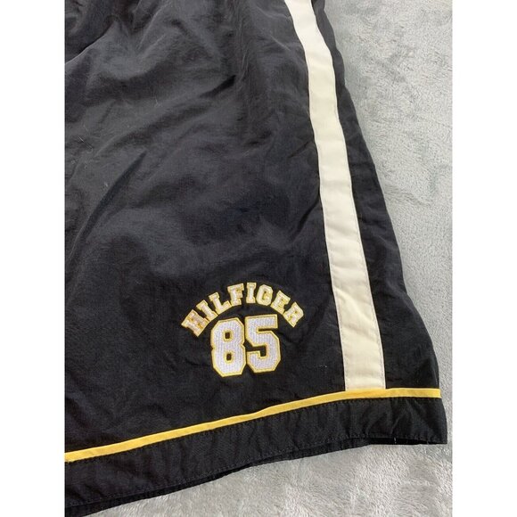 Tommy Hilfiger Swim Trunks Mens Large Blue Hilfiger 85 Mesh Lined Y2K Shorts - Picture 6 of 11
